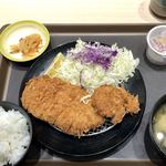 Matsunoya - ロースかつ&ヒレかつ(1枚)定食 ※納豆は追加¥90