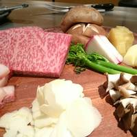 鉄板焼 下野 - 肉、野菜ビフォアー