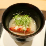 虎白 - 車海老と淀大根を白味噌と蕗の薹で