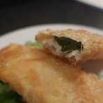 Nagisa - チーズと白身魚の春巻き(断面)