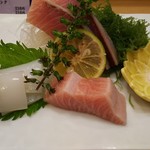 築地寿司清 - 鰤とスミイカのお刺身