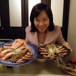 毛ガニとカニの盛り合わせ