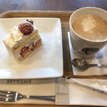 Top's KEY'S CAFE - 苺のショートケーキセット