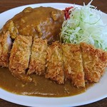 とんかつ藤よし - 13分くらいで提供「ロースカツカレー」(¥600-税込)の全景です。