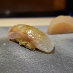 鮨 猪股 - 宮城産鱸(5日熟成)