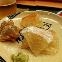 鮨処うえの - 昆布締め鯛・平目、胡麻和え