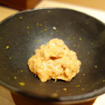 鮨 さかい - 刻んだ皿漬けとあん肝