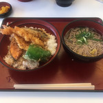 Dondon Tei - 天丼とミニ麺730円 計1460円
