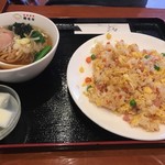 錦味坊 - 桜えび炒飯＆半ラーメンセット