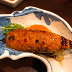 鳥田中 - 地鶏のつくね焼き卵添え