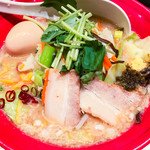 Toukyou Tonkotsu Be-Su Meido Bai Hakata Ippuudou - 和風白味噌とんこつ(税込\880)+タンメン野菜(同\200)+煮玉子(同\120)