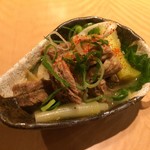 ワイン&オデン ひそか - H.31.1.21.夜 牛スジ味噌煮 400円税別