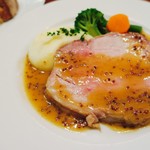 ル・リオン - 国産豚ロースのロースト 粒マスタードソース
