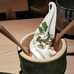 日本焼肉 はせ川 - ソフトクリームはあっさり♥️