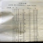 桂新堂本店 お食事処 百福庵 - お酒のメニューです。(その１)