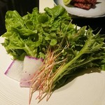 焼肉 喰心 - 本日のお野菜  葉野菜