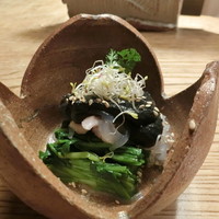 九つ井 本店 - 「せりと蒸し鶏の胡麻和え」1,000円