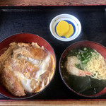 うどん・そば北の庄 - ミニうどん･ミニカツ丼セット( 730円)