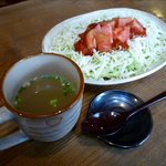 風遊斎 - タコライス+スープ（900円）