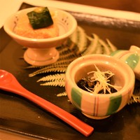 ◆前菜・・・助子煮こごり　ほうれん草　黒豆