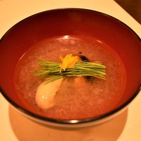 ◆吸い物・・・蒸し牡蛎　みぞれ仕立て 