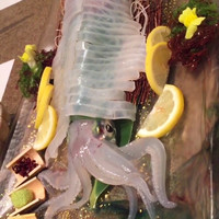 網元 別館 - 網元別館でしか食べられない！基本予約制〝活イカ〟のお造り！！透き通る美しさよ（笑）