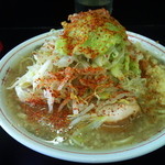 ラーメン二郎 - 小豚/麺固め・油少なめ/やさい・ニンニク・とうがらし