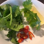 ベトナム南部伝統料理 フーン ナム - パクチー、唐辛子マシできます