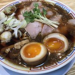 サバ６製麺所 - サバ醤油そば＋味玉 700円＋100円