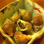 炭火焼鳥ていじ - 磯ツブ貝の酒蒸し600円