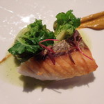 モトイ - ヘダイのポワレ　ムールのクーリとパセリのジュ