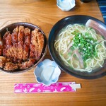 やいま食堂 - ソースカツ丼八重そばセット(850円)