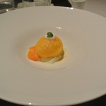 リストランテ カノフィーロ - みかんのソルベ　ヨーグルトのムースとホワイトチョコレートのスープ