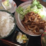 居酒屋 串春亭 - 豚肉生姜焼定食600円