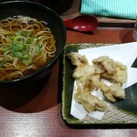 立ち食い蕎麦二五十 - とり天そば750円