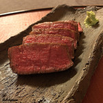 御料理 寺沢 - 北上牛のヘレ肉の備長炭焼