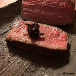 御料理 寺沢 - 黒にんにく味噌と北上牛