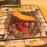 懐石料理 はし本 - 一人用炭火で焼くカラスミ