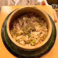 懐石料理 はし本 - ⑨焼き松葉ガニの炊き込みご飯