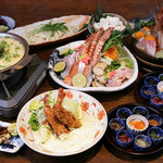 Sushi Maru Ya - 鍋コース　海風　3500円　（飲み放題付5000円）