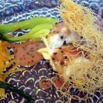 創作会席 嵯峨旅籠屋 - 2011/10　天然活け鯛と京豆腐のオーブン焼き・柿と軽いバターソース