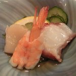 Sushi Tochinoki - 酢の物：たこ、帆立貝柱、えび、きゅうり