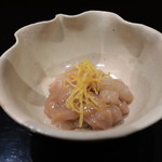 八寸 - 河豚身と海鼠腸