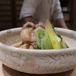 八寸 - 猪すき焼き、自然薯で