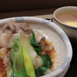 八寸 - 猪すき焼き、自然薯で