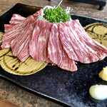 ほうとう不動 - 馬刺し@1080円   獣臭皆無！口に入れるなり脂がすっと溶けていく！うまーーーい！馬だけに！富士山盛り！