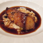 OGINO organic Restaurant - フォアグラのソテー　アナゴのリゾット添え(2300円)