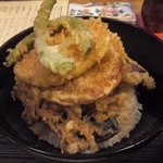 秋本 - 鎌倉野菜天丼1260円(2011/10)