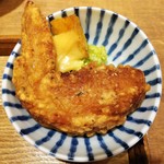 自然派中華 クイジン - 豚足と二種高菜のコラーゲン煮込みそばセット 副菜　手羽先辛味揚げ