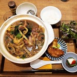 自然派中華 クイジン - 季節の麺セット　豚足と二種高菜のコラーゲン煮込みそばセット